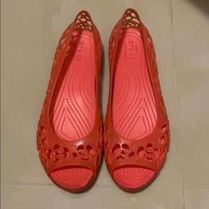 Sale❄️Pink Crocs Jelly Flats